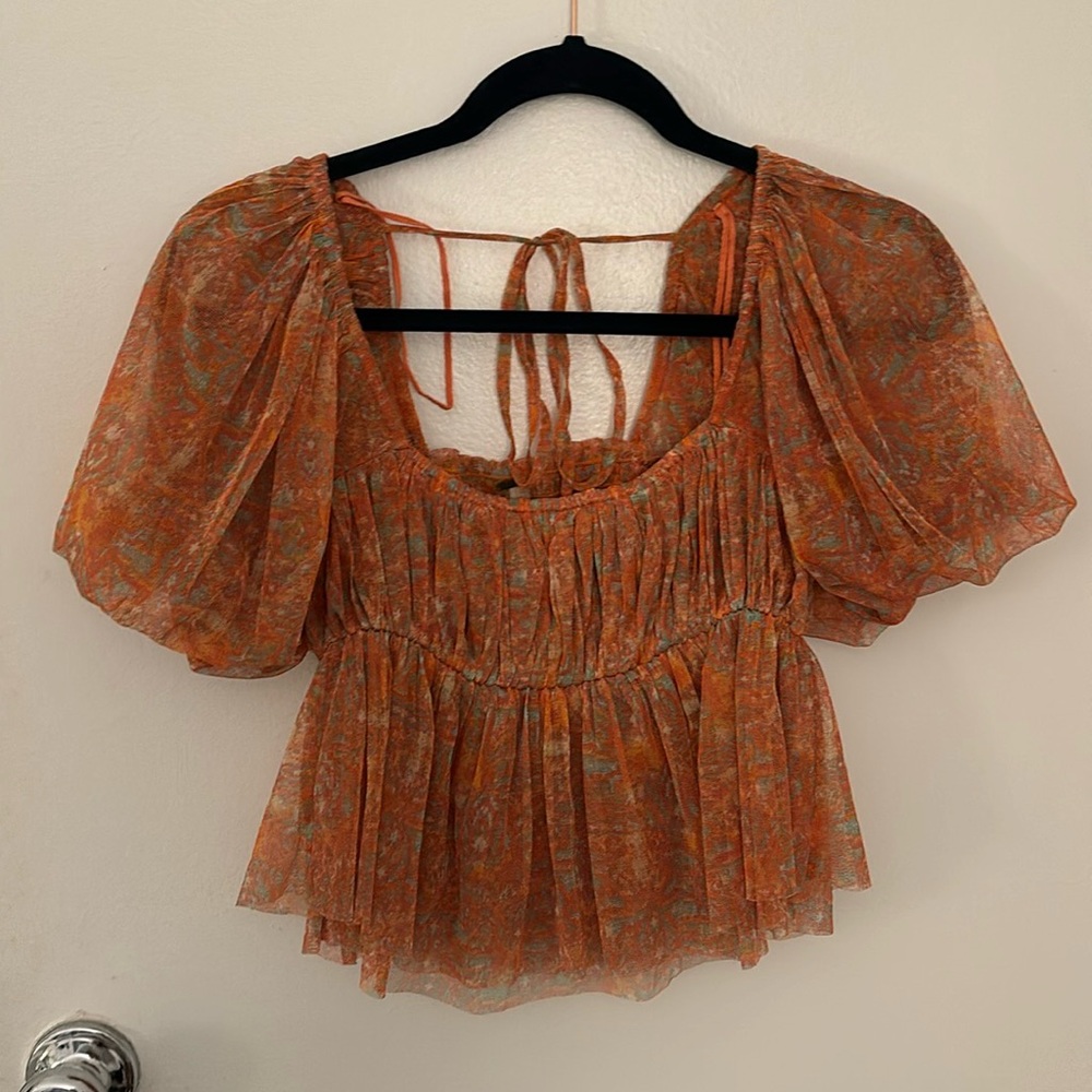 Free People Puff Sleeve Top